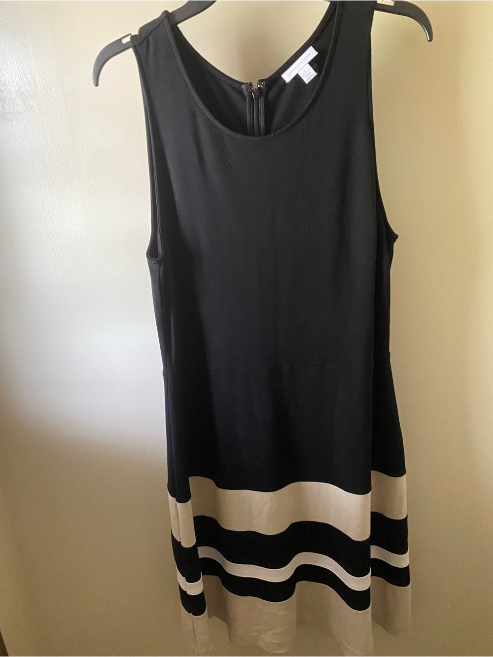 Charter Club Black Sleeveless Shift Dress
